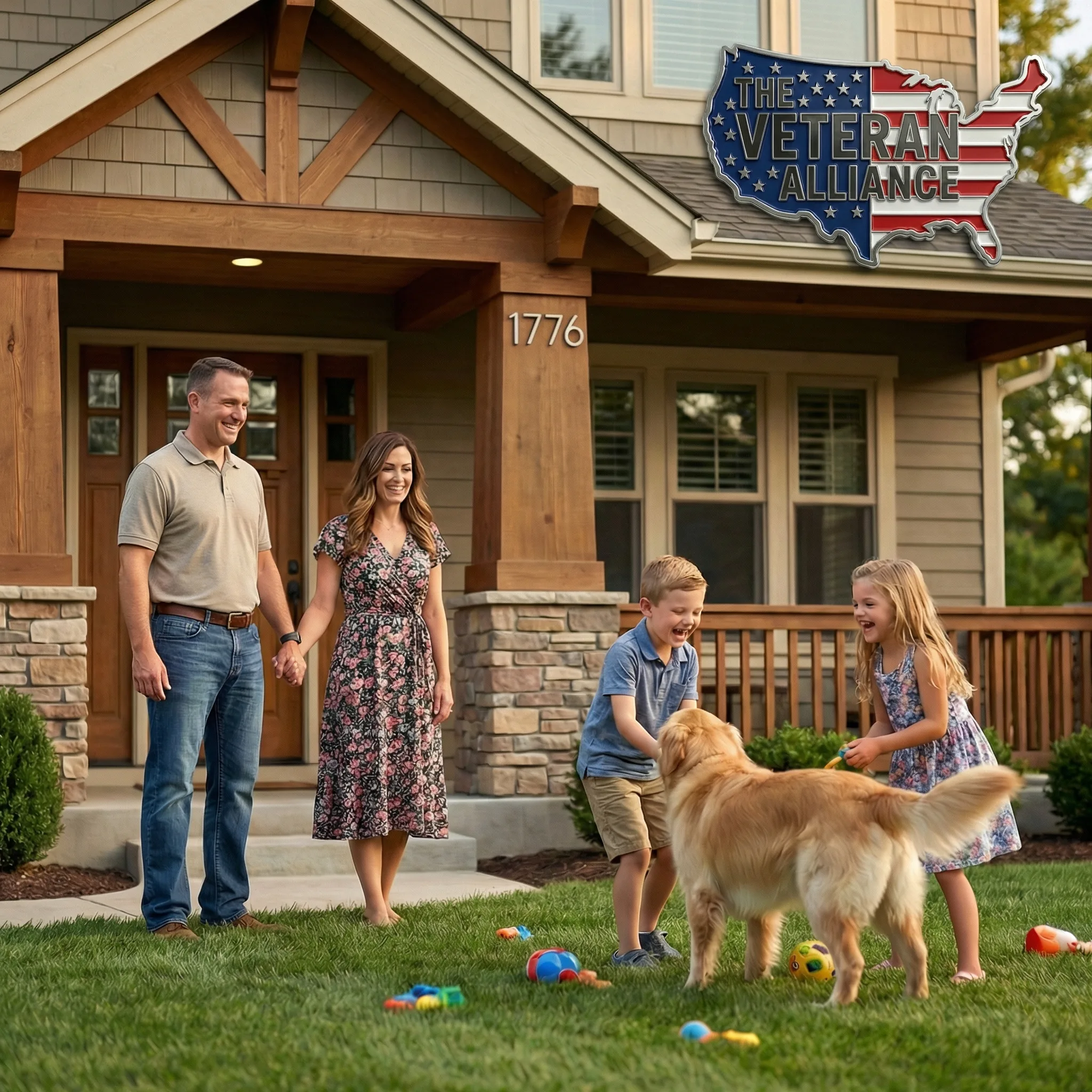 A veteran family reviewing insurance protection for their home and vehicles